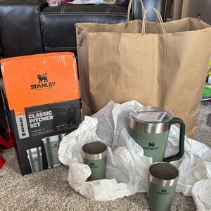 Stanley Green Pitcher and Tumbler Set